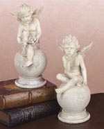 75275 8" Set/2 Polystone Angels
