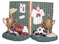 100320  6 1/2" Soccer Bookends  **Set of 2**