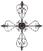 71824 Metal Wall Hanging Cross 19"H,11"W