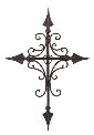 89086 Metal Wall Cross 24"H,16.5"W