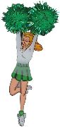 MA108  3.5 " Pom Pom Cheerleader  **Dozen**