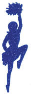Glitter Cheerleader Stickers  Pkg/48