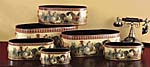 89496 Set of 6 Oval Chicken Planters