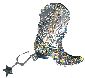 3" RHINESTONE BOOT PIN W/SPUR