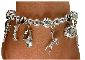 AB1682 VOLLEYBALLBRACELET     Volleyball Silver Stretch Bracelet  **Each**