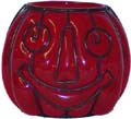 179505  Glass Pumpkin Candle Holder/Container