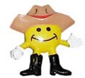 391618P  2 1/2" Smiley Face Cowboy Bendables  **Pkg of 6**