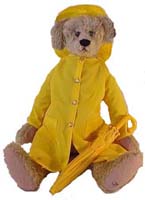 CC1437 22" "SPENCER" BEAR W/RAIN  COAT & UMBRELLA