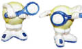 L077004  4 1/2" Tennis Salt and Pepper Shakers *Set*