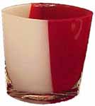MG11351 "Half and Half"  Crystal/White Vase