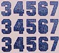34GN 3/4" Glitter Numbers  **Price Per Sheet**