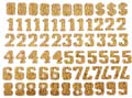 5GN  1/2" Petite Glitter Number Assortment Sheets  **Price Per Sheet**