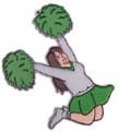 MA1433  3" Flat Cheerleader  **Dozen**
