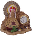TZ7716  4" Resin Native American Clock**SALE**