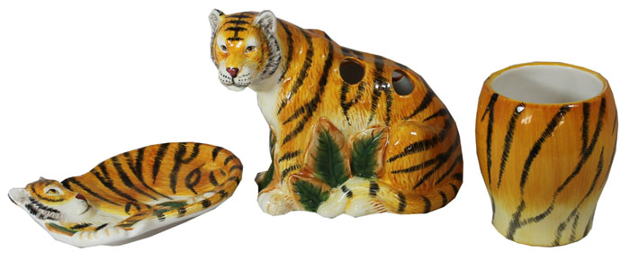 Bs4005 Ceramic Tiger Bath Set