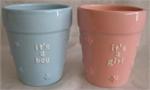 237989 It's a Girl or It's a  Boy Vase**Doz**