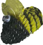 167 1.5" Chenille Bee on wire **3 Doz**