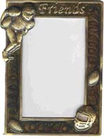 G2221  Brown Enamel Football Frame