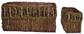 XNA1057 S/2 Rectangular Pine Cone Basket  **Set of 2**