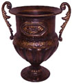 72217  15" Antique Copper Metal Urn