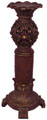 76823  14" Candle Holder Burgundy/Gold