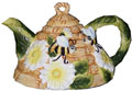 JW-01824  5.5" Ceramic Bee Teapot**SALE**1ONLY**