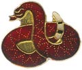 P00691  1" Snake Lapel Pin