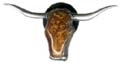 P00837  Solid Pewter Longhorn Lapel Pin