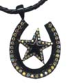 UN052-AB   Horseshoe & Star Rhinestone Necklace