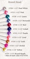 Ocean Round Head Pins **144**Bout.Pins