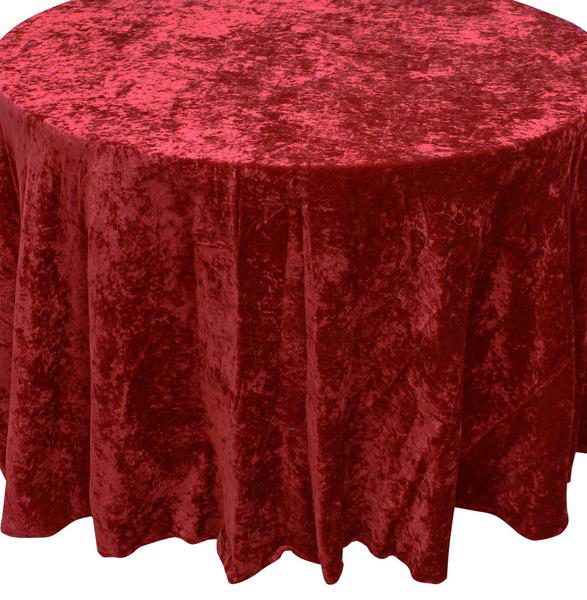 Rk203924 96 Royal Red Velvet Round Table Cloth