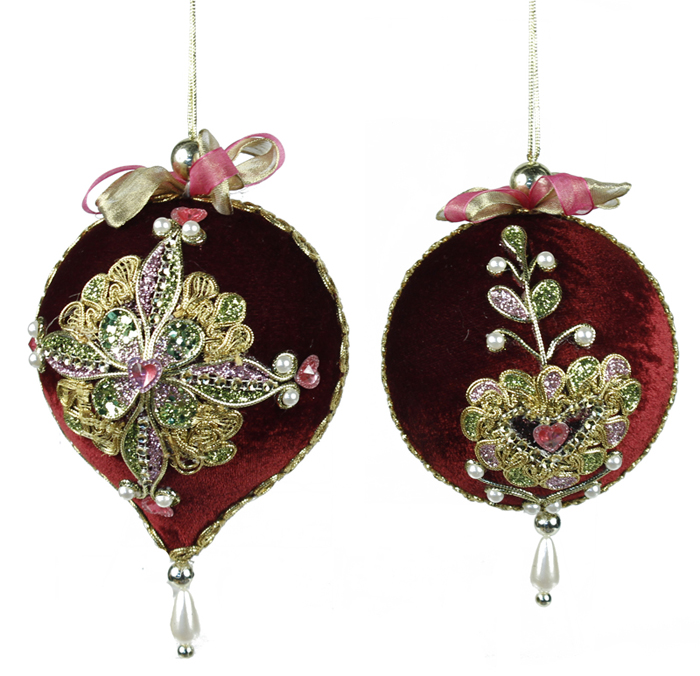 XY7544 7.75" Velvet Diamond Ornament