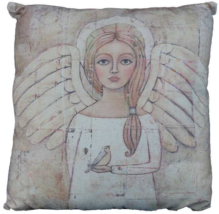 D150286 14" Square Rejoice Angel Pillow
