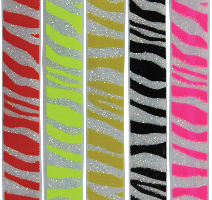161699 5/8" Zebra Crystal Ribbon