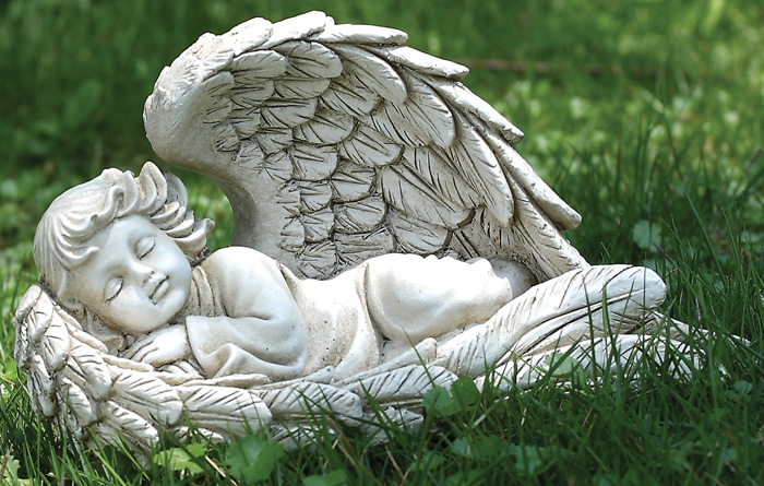 19734N 5" Lying Angel In Wing