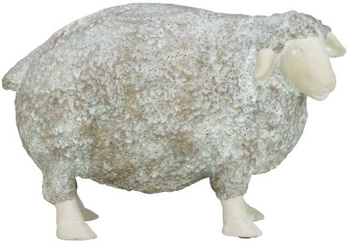 full size resin garden sheep