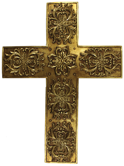 23480BG 17" Gold Leaf Cross