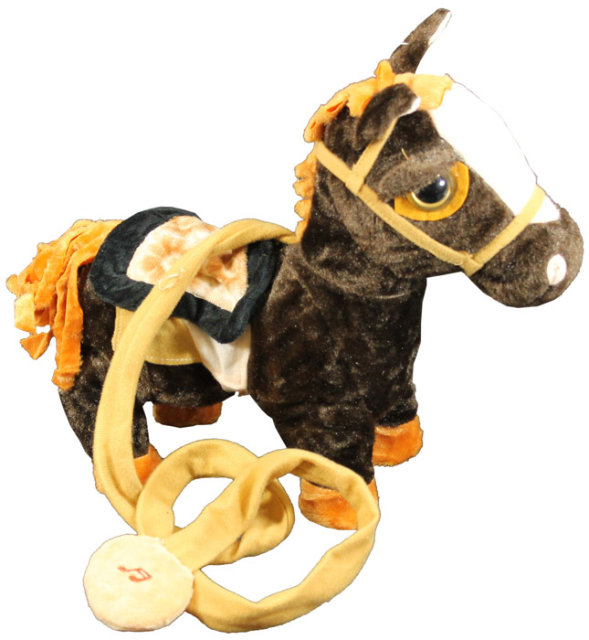 3235 12" Musical Horse With Leash