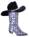 MFPSH  2" Rhinestone Boot w/ Black Hat Pin